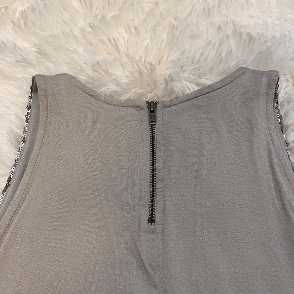 Ann Taylor | Sequin Tank | Metallic Silver | Womens Medium Petite - Picture 5 of 5